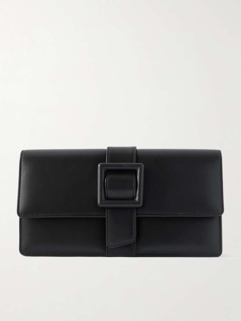 Manolo Blahnik Maycap Buckled Leather Clutch