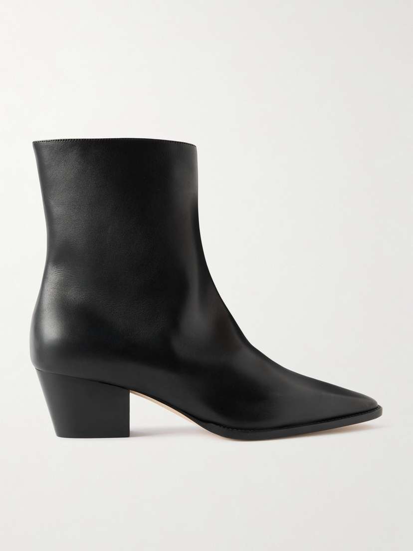 Manolo Blahnik Aliera 50 Leather Ankle Boots