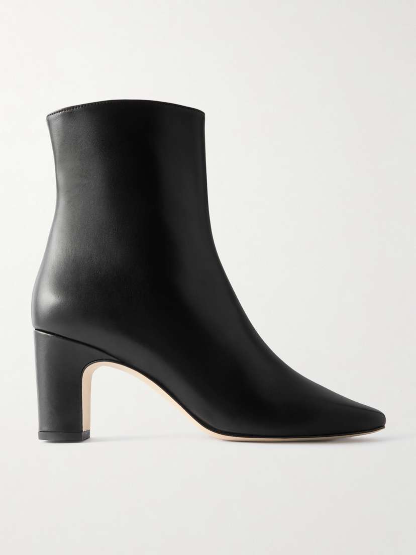Manolo Blahnik Ofaralo Leather Ankle Boots
