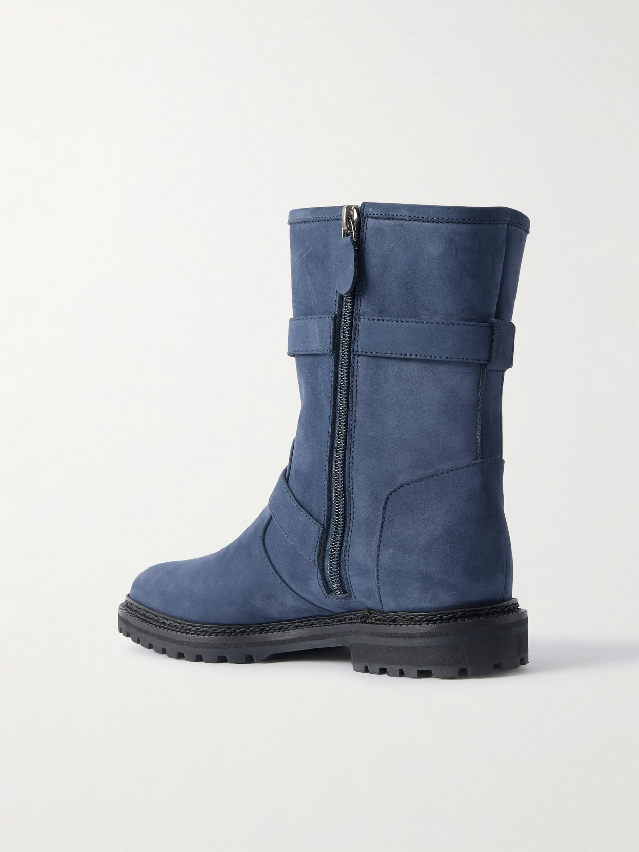 Manolo Blahnik Sulaltrosa 30 Buckled Nubuck Ankle Boots In Blue