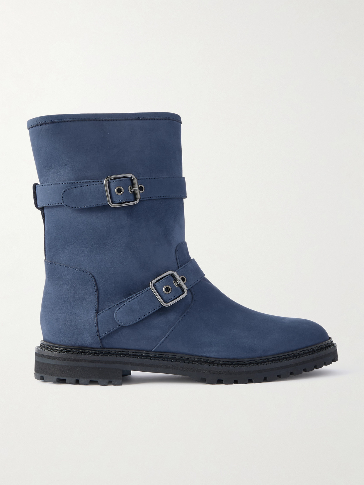 Manolo Blahnik Sulaltrosa 30 Buckled Nubuck Ankle Boots In Blue