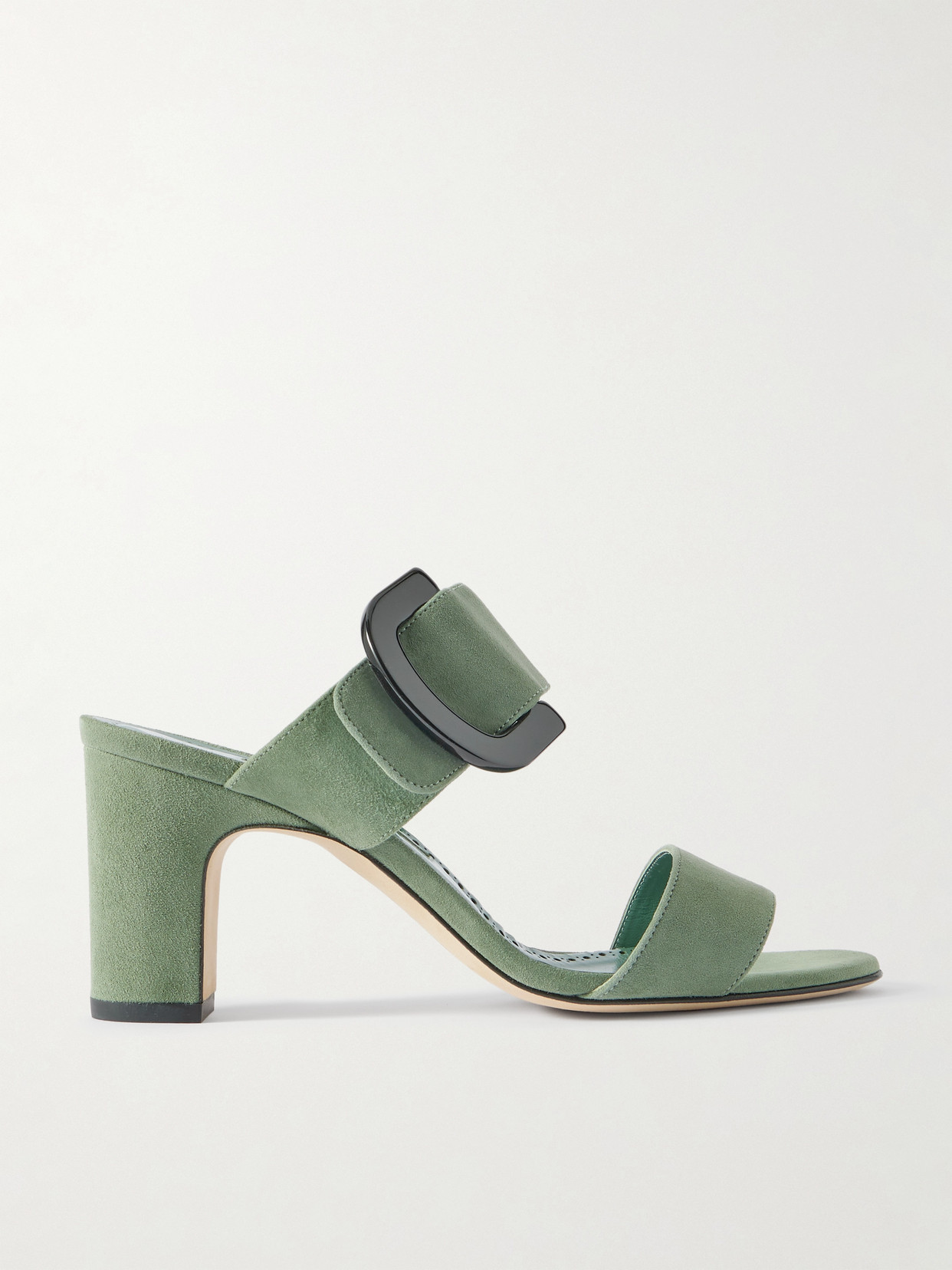 Manolo Blahnik Betimusa 70 Suede Sandals In Green