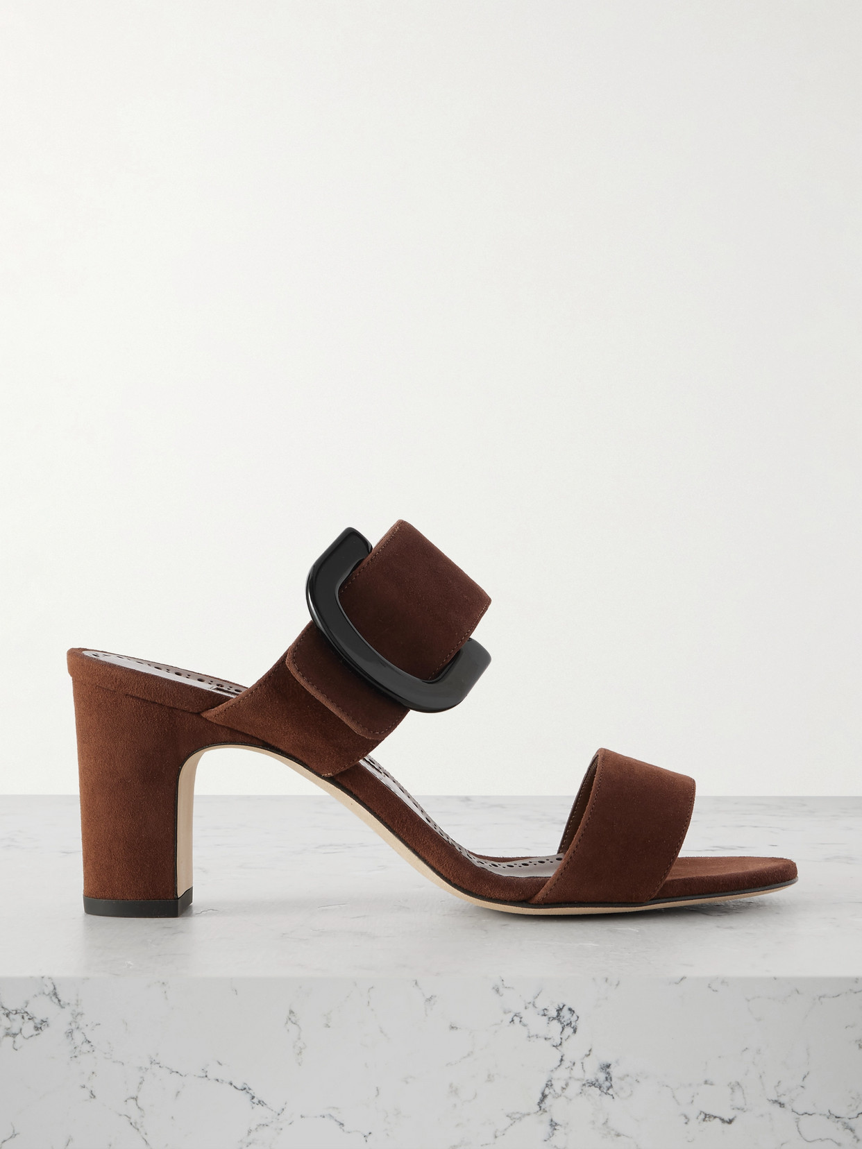 Manolo Blahnik Betimusa 70 Suede Sandals In Brown