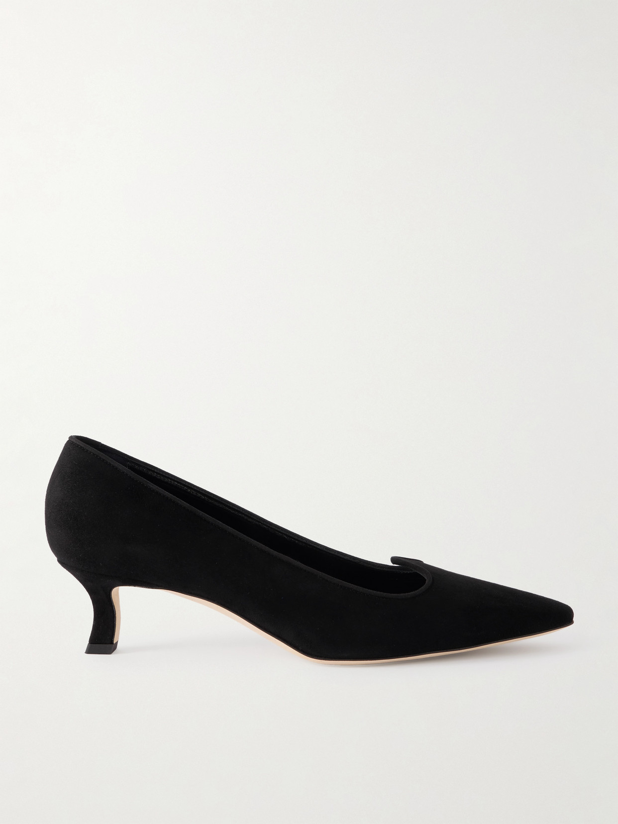 Manolo Blahnik Euridi 50 Suede Pumps In Black