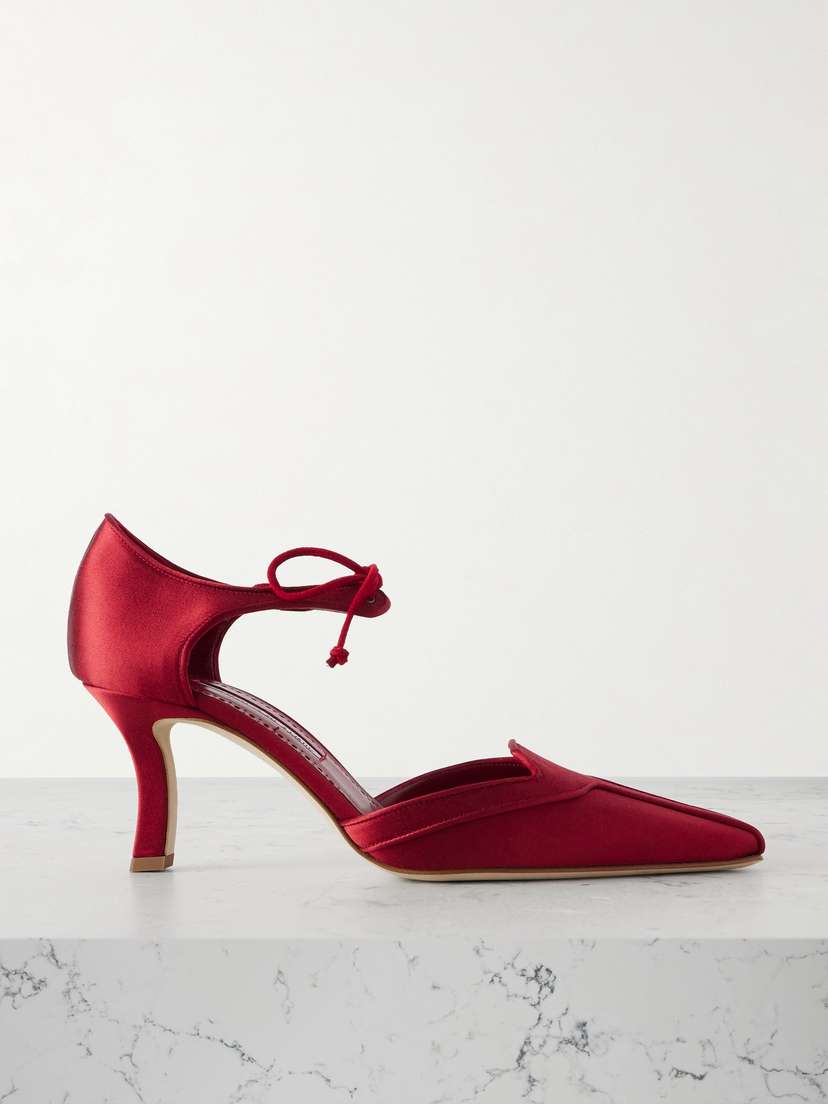 Manolo Blahnik Orata 70 Satin Pumps