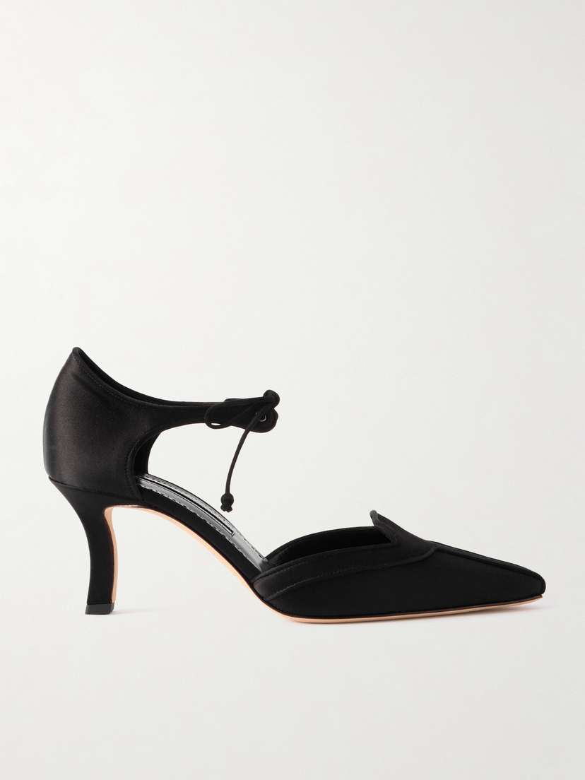 Manolo Blahnik Orata 70 Satin Pumps
