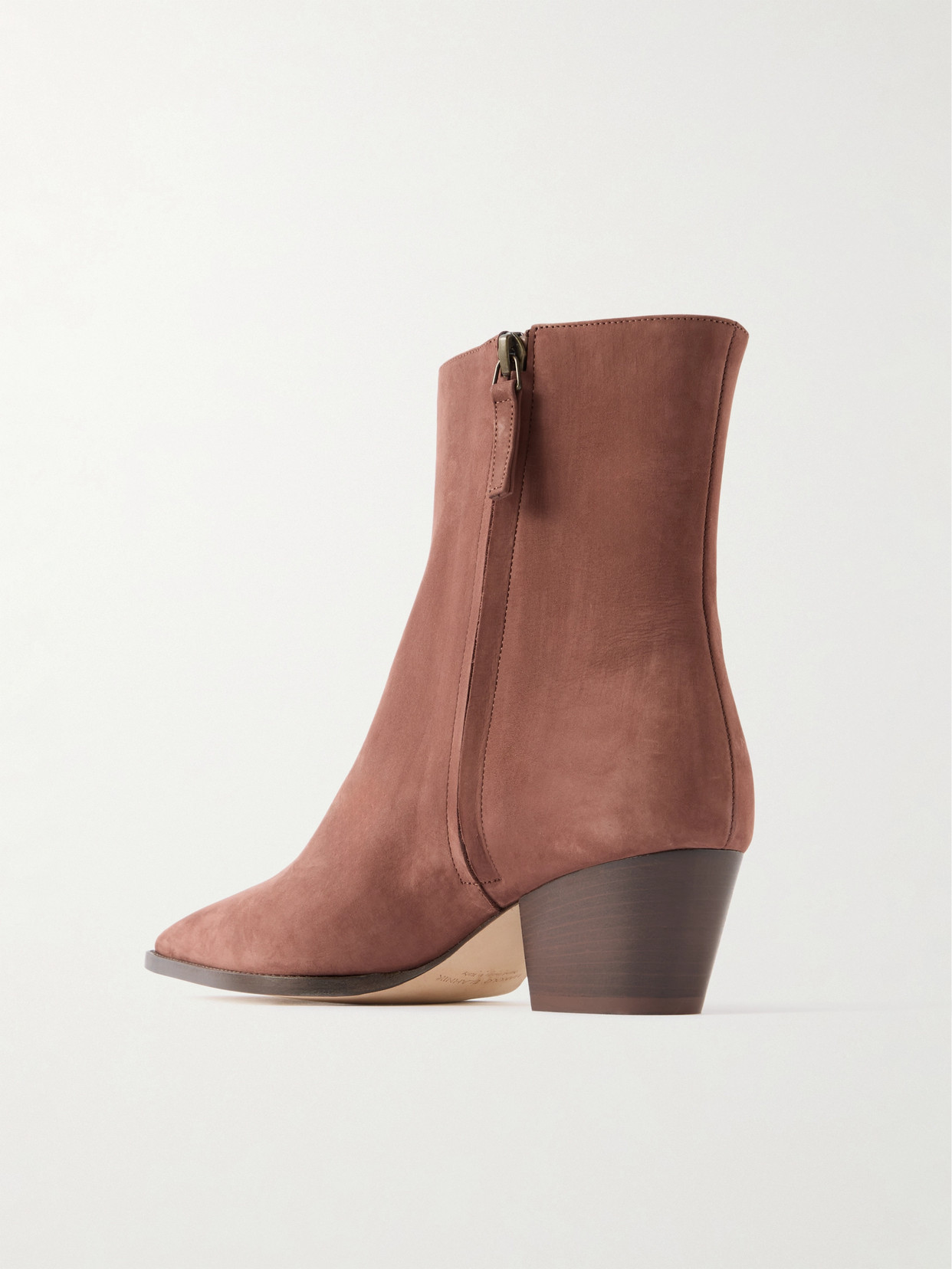 Manolo Blahnik Aliera 50 Nubuck Ankle Boots In Brown