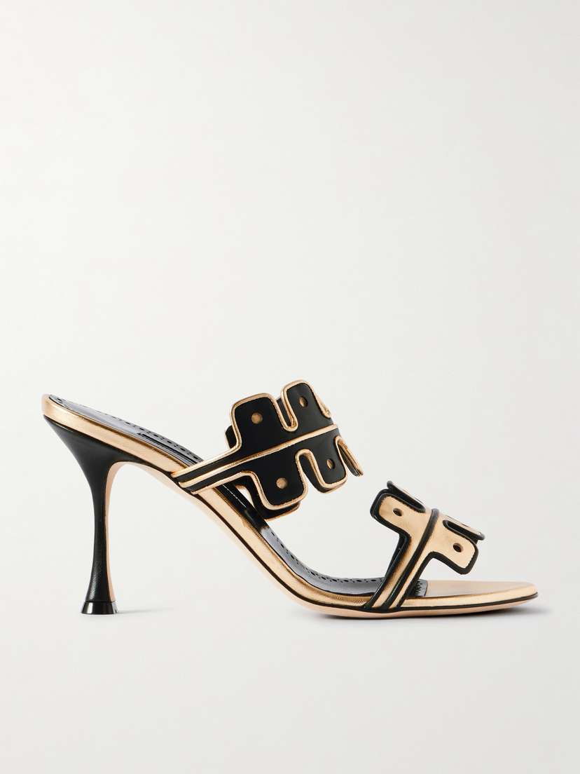 Manolo Blahnik Aplinanu 90 Two-tone Leather Sandals