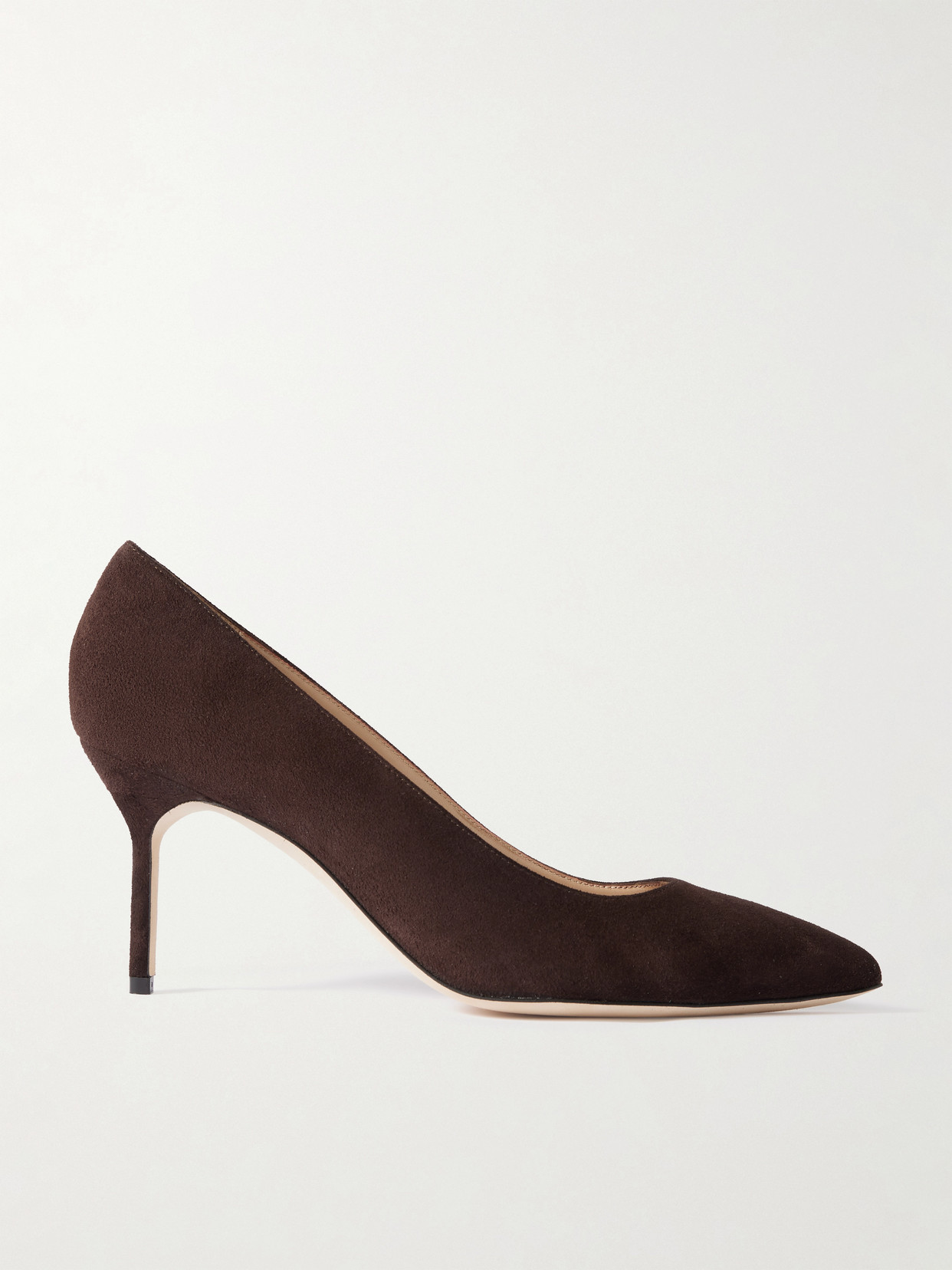Manolo Blahnik Bb 70 Suede Pumps In Brown