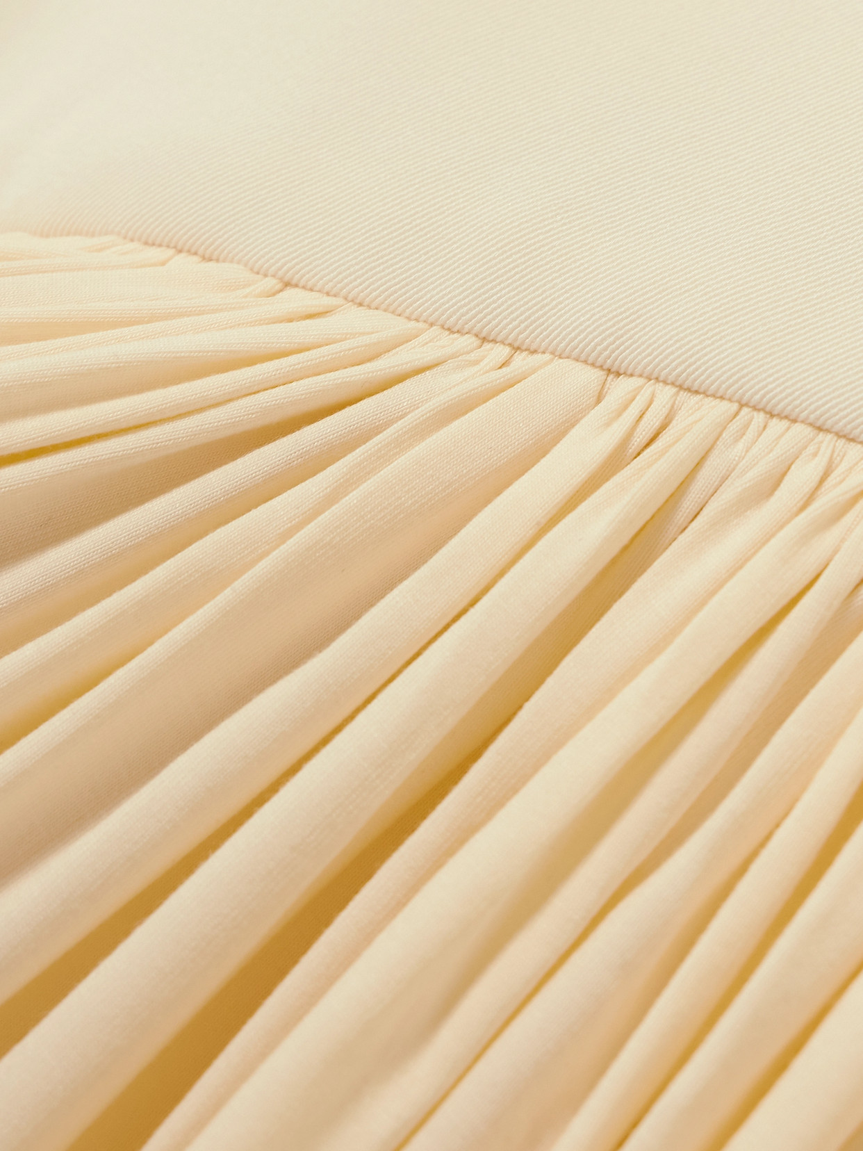 Abadia One-shoulder Asymmetric Draped Jersey-trimmed Stretch-bamboo Maxi Dress In Cream