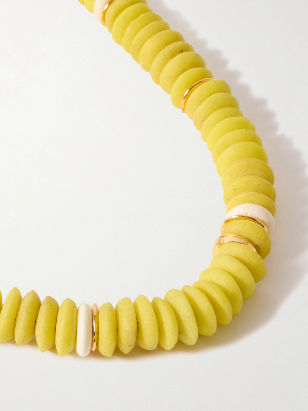 LIZZIE FORTUNATO LAGUNA GOLD-PLATED BEADED NECKLACE