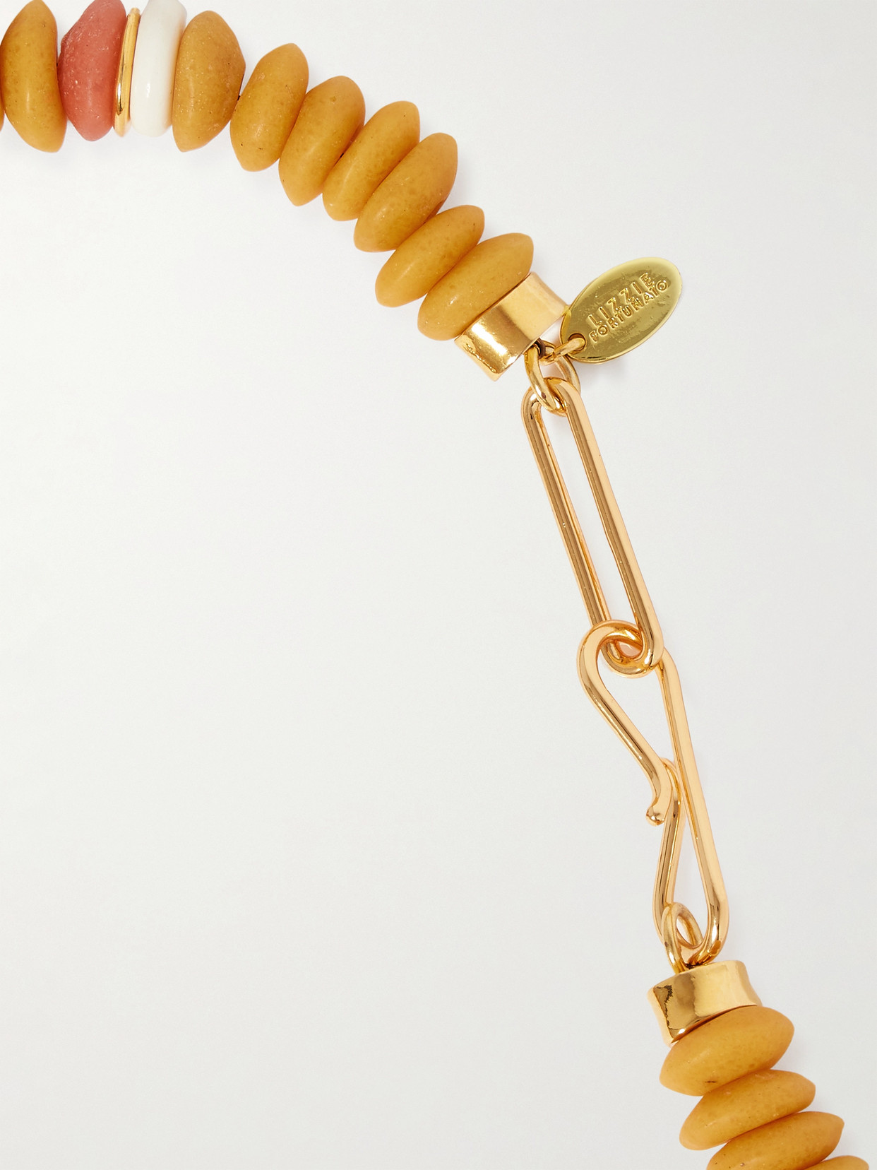 Lizzie Fortunato Laguna Gold-tone Beaded Necklace In Yellow