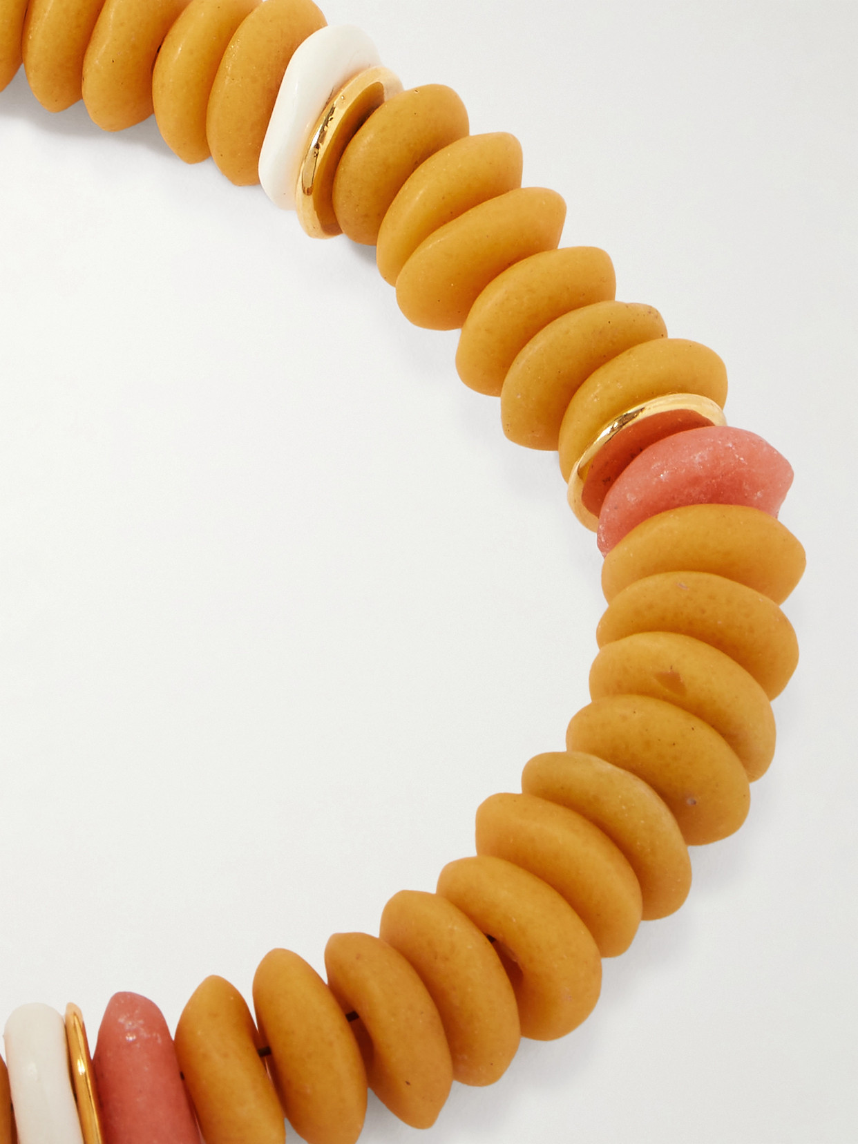 Lizzie Fortunato Laguna Gold-tone Beaded Necklace In Yellow