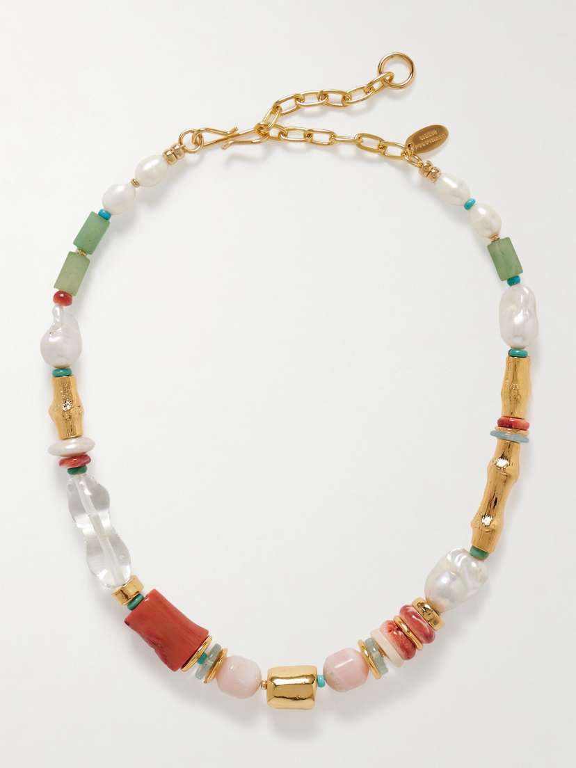 Lizzie Fortunato Souvenir Gold-plated Multi-stone Necklace