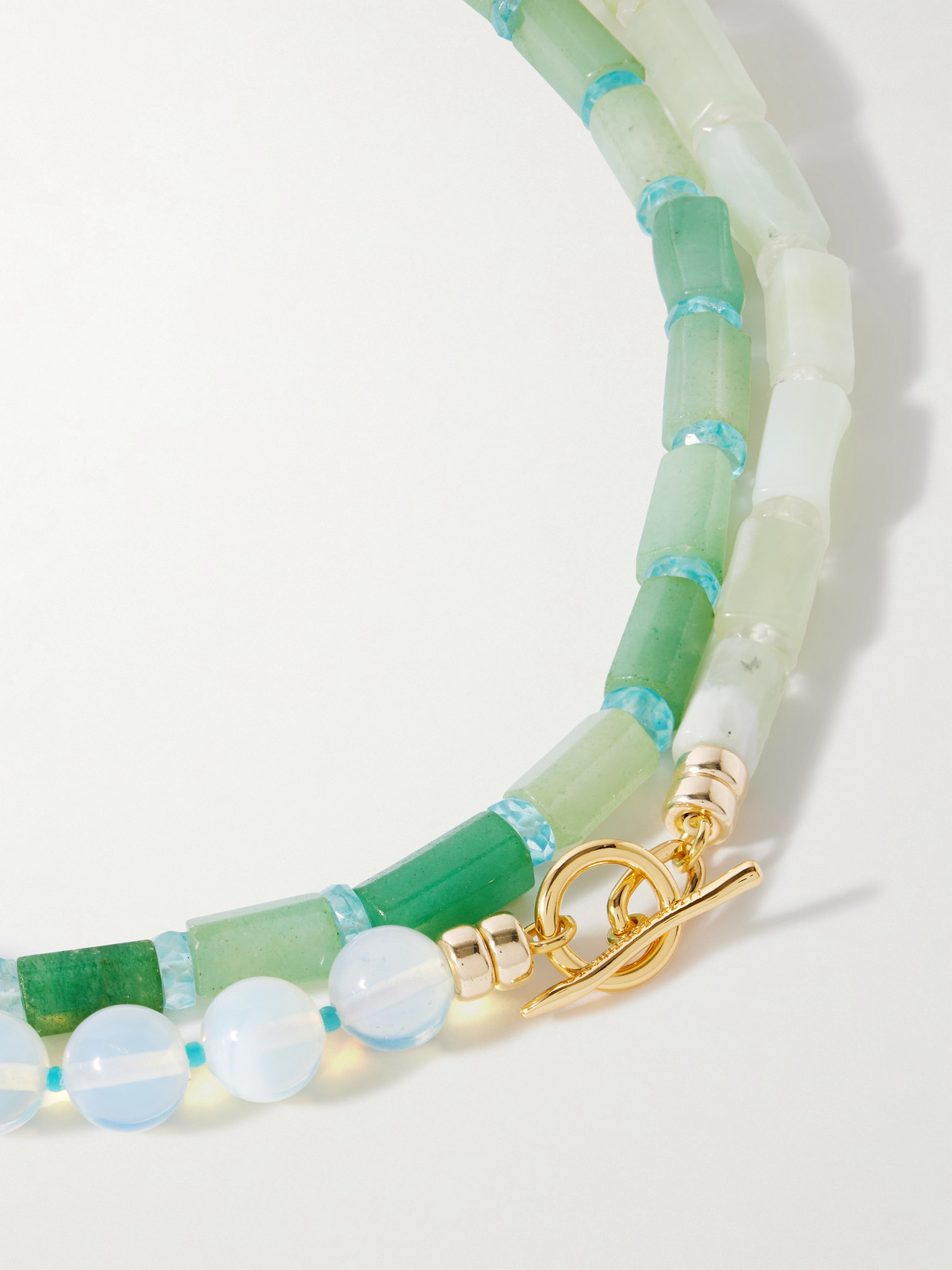 LIZZIE FORTUNATO CABANA GOLD-PLATED MULTI-STONE NECKLACE