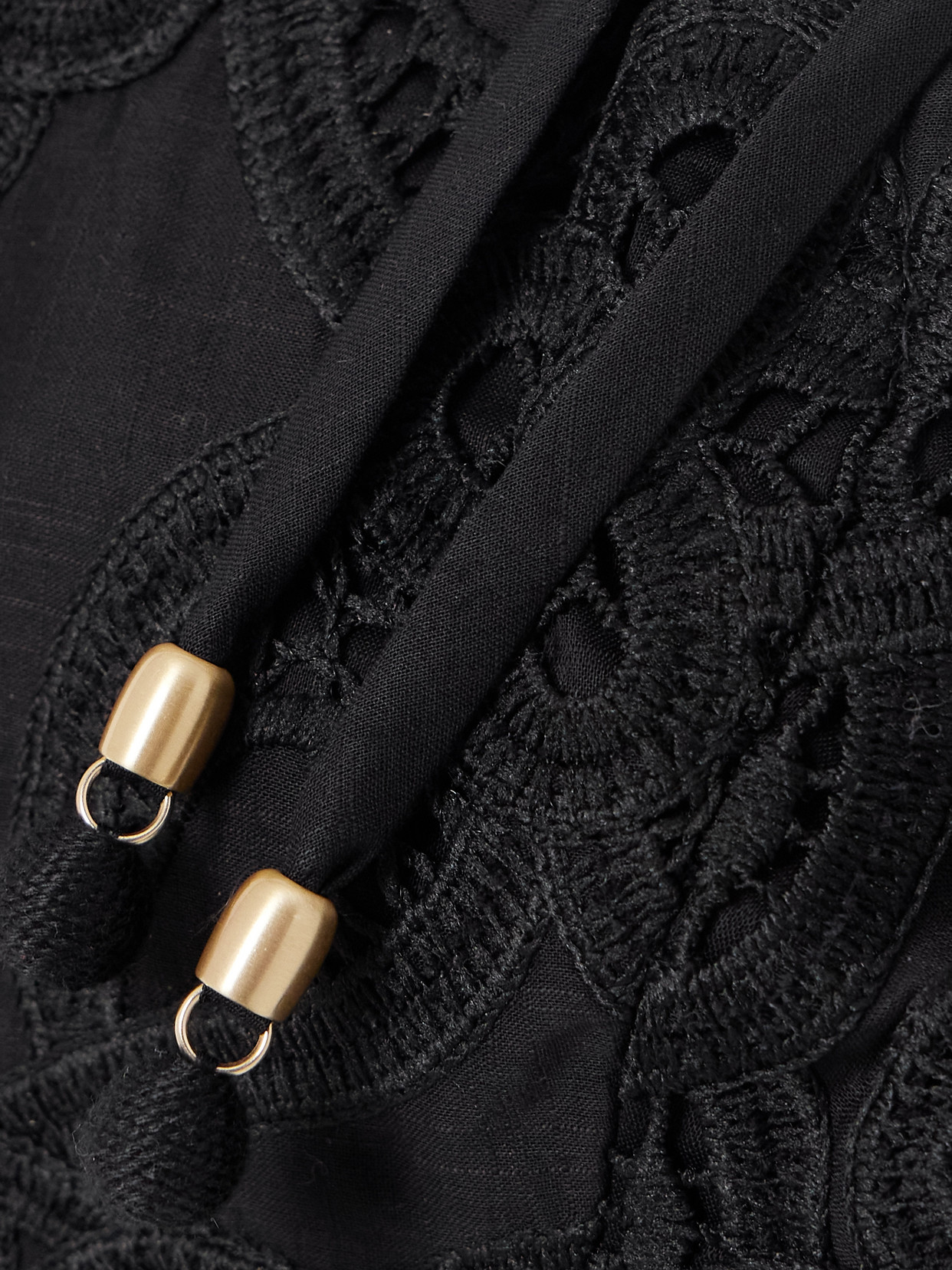 Zimmermann Rhiannon Embroidered Bodice Top In Black