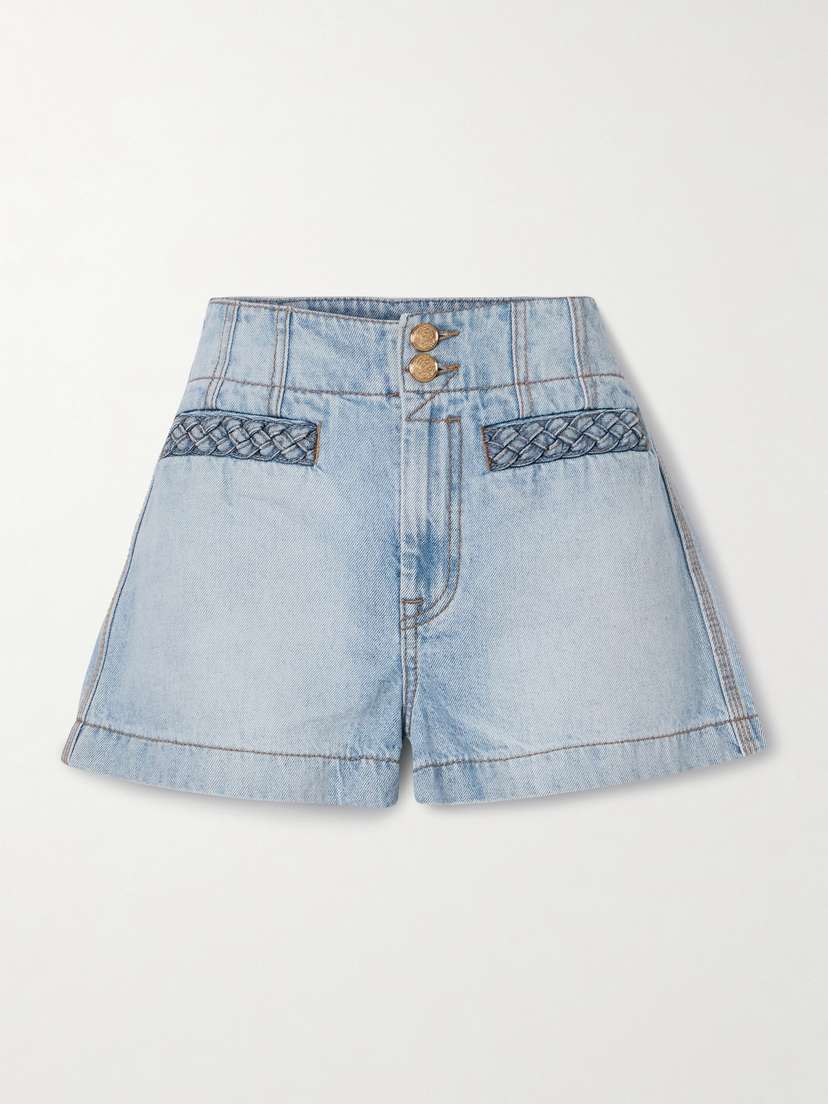 Zimmermann Lucky Braided Denim Shorts