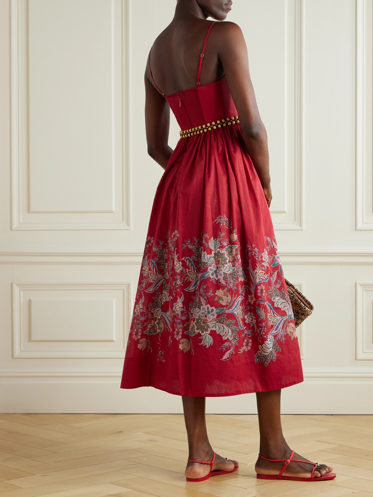 Zimmermann Rhiannon Belted Paisley-print Cotton-voile Midi Dress