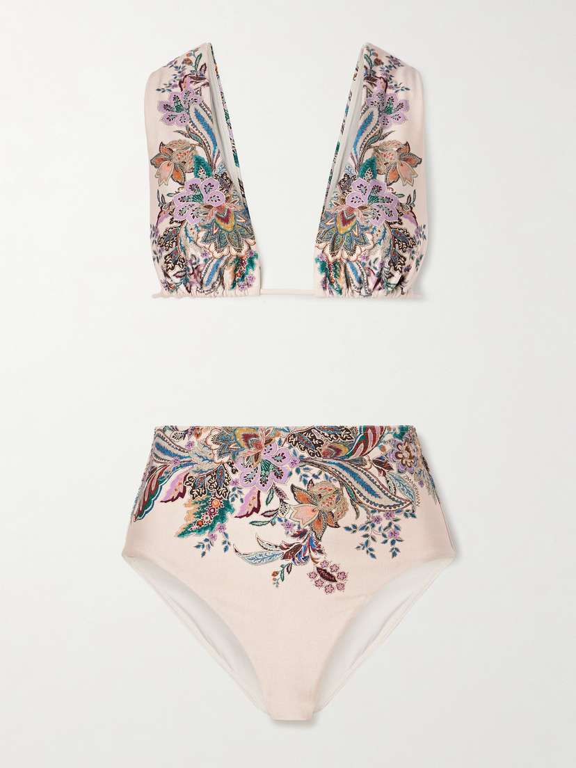 Zimmermann Rhiannon Floral-print Bikini