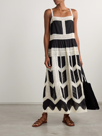 Zimmermann Rhiannon cotton-voile and lace midi dress