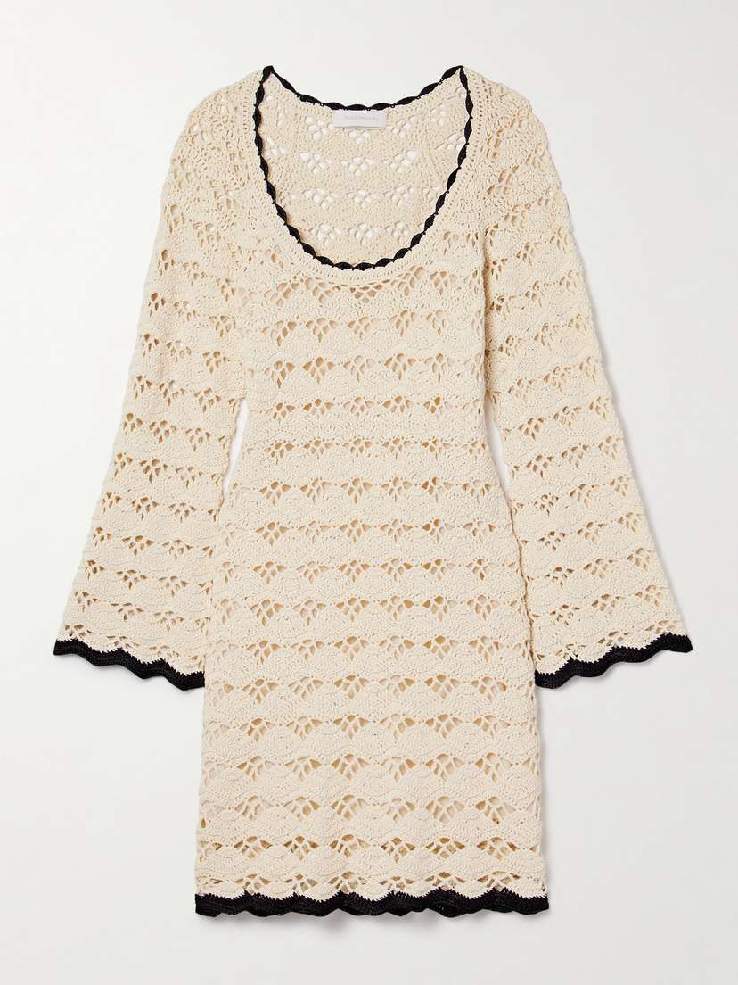 Zimmermann Rhiannon Crocheted Cotton Mini Dress