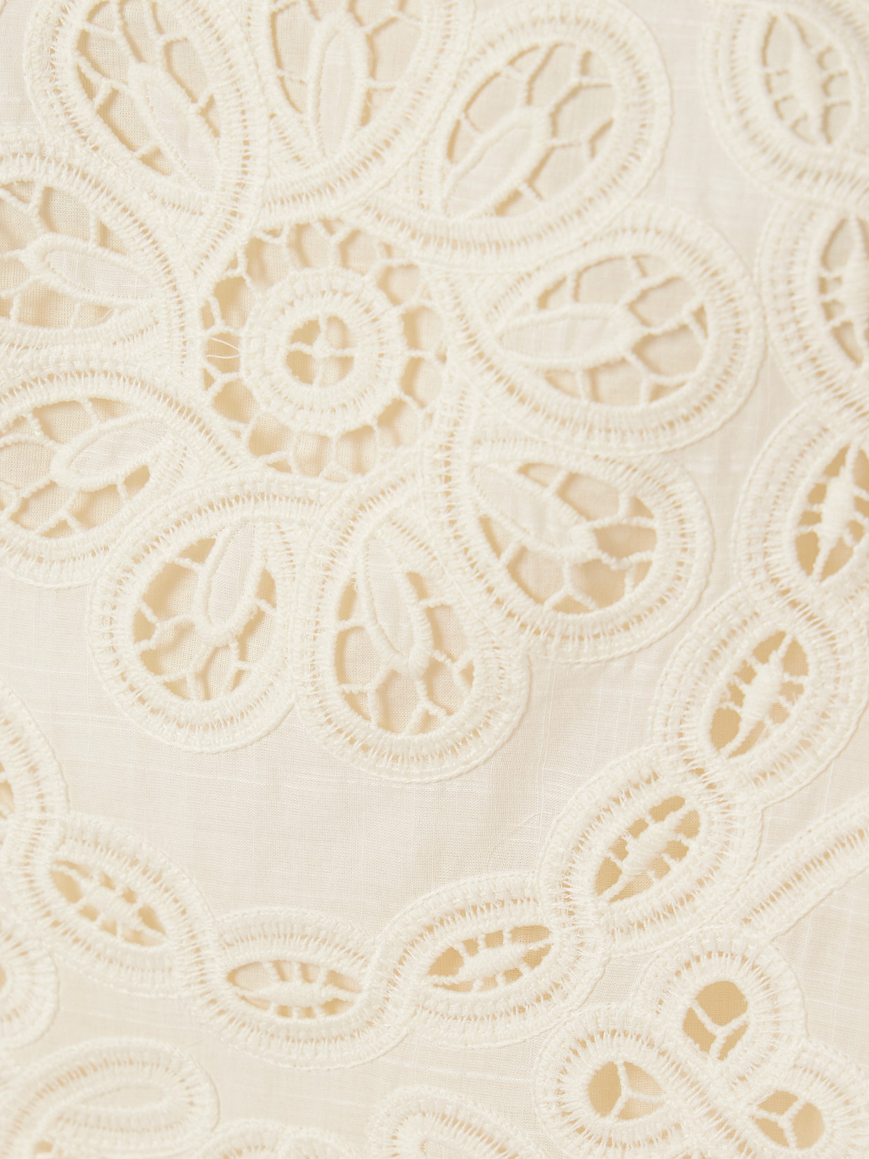 Zimmermann Rhiannon Guipure Lace-trimmed Voile Midi Dress In White