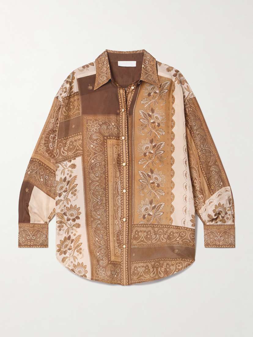 Zimmermann Lucky Printed Silk Shirt