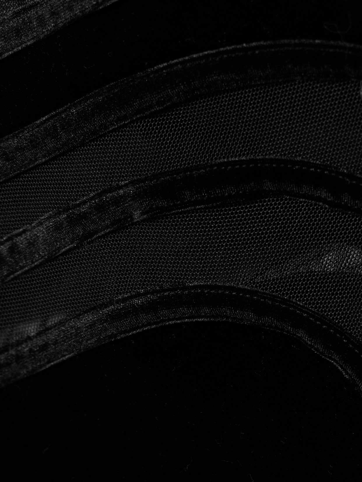 ZIMMERMANN RHIANNON UNDERWIRED MESH AND VELOUR SWIMSUIT