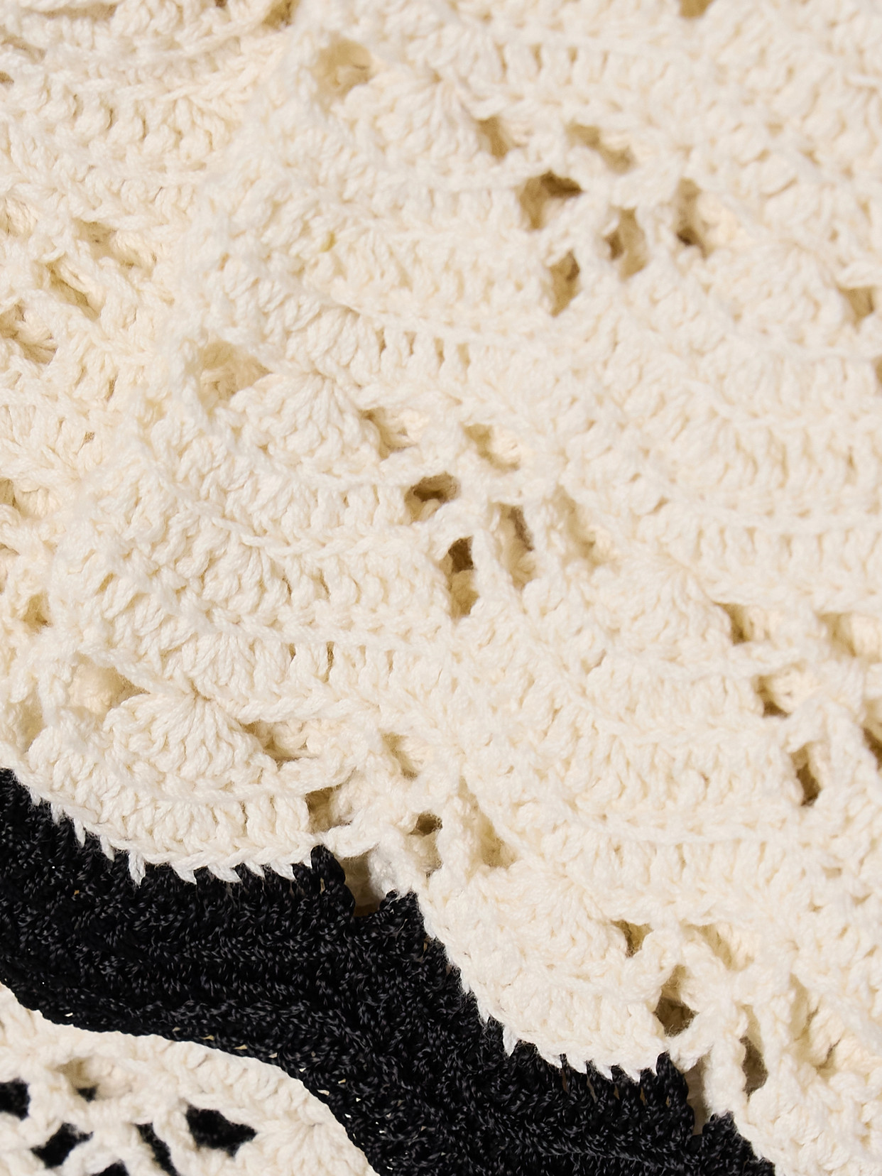 Rhiannon Cropped Crocheted Cotton Tank