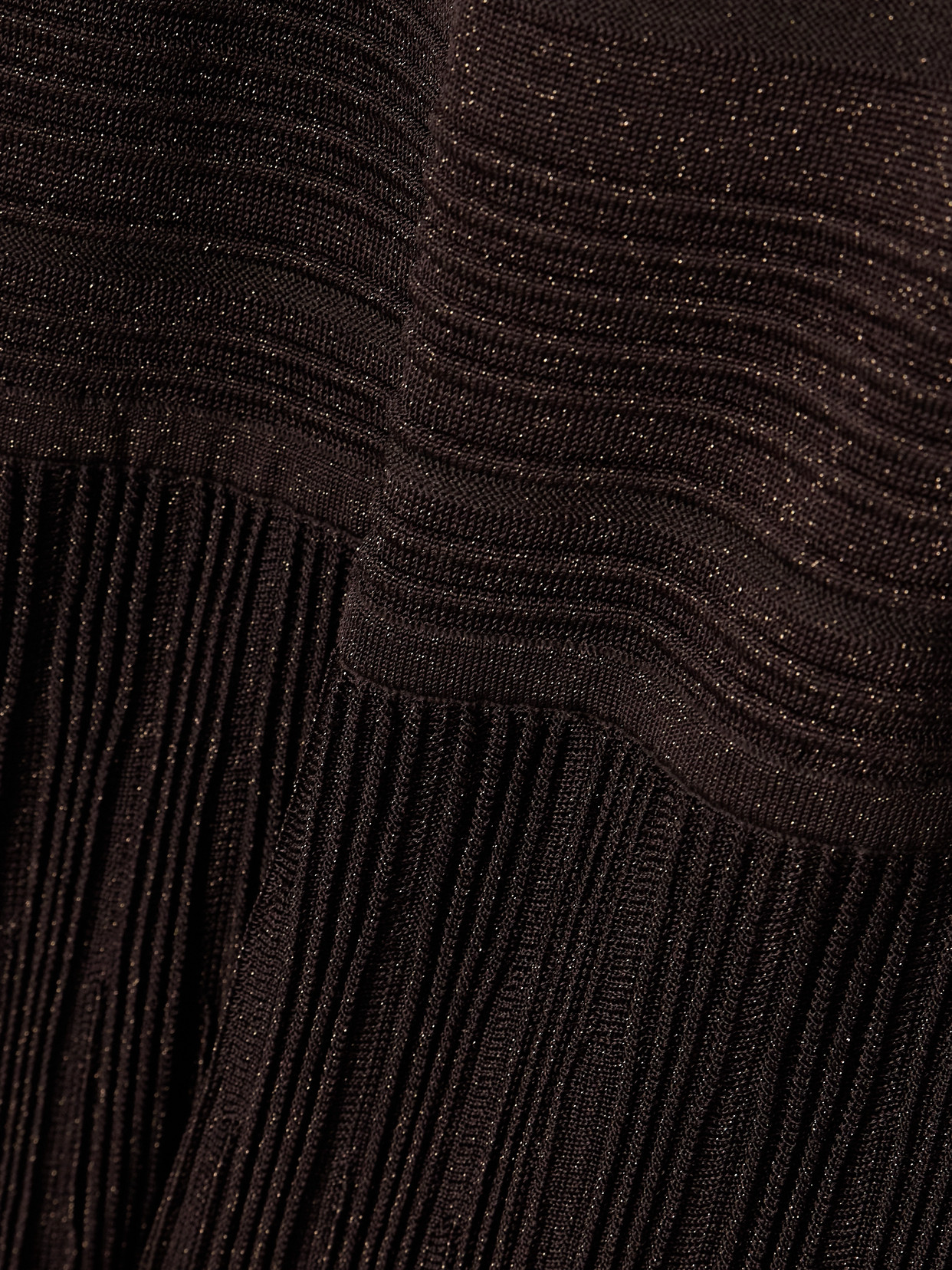 Zimmermann Lucky Metallic Ribbed Stretch-knit Maxi Dress In Brown
