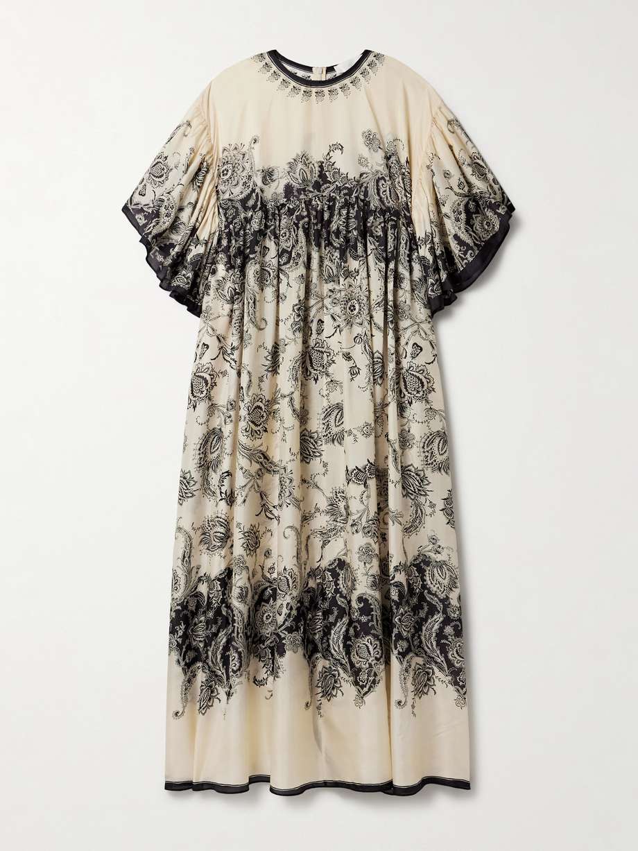 rhiannon paisley-print silk maxi dress