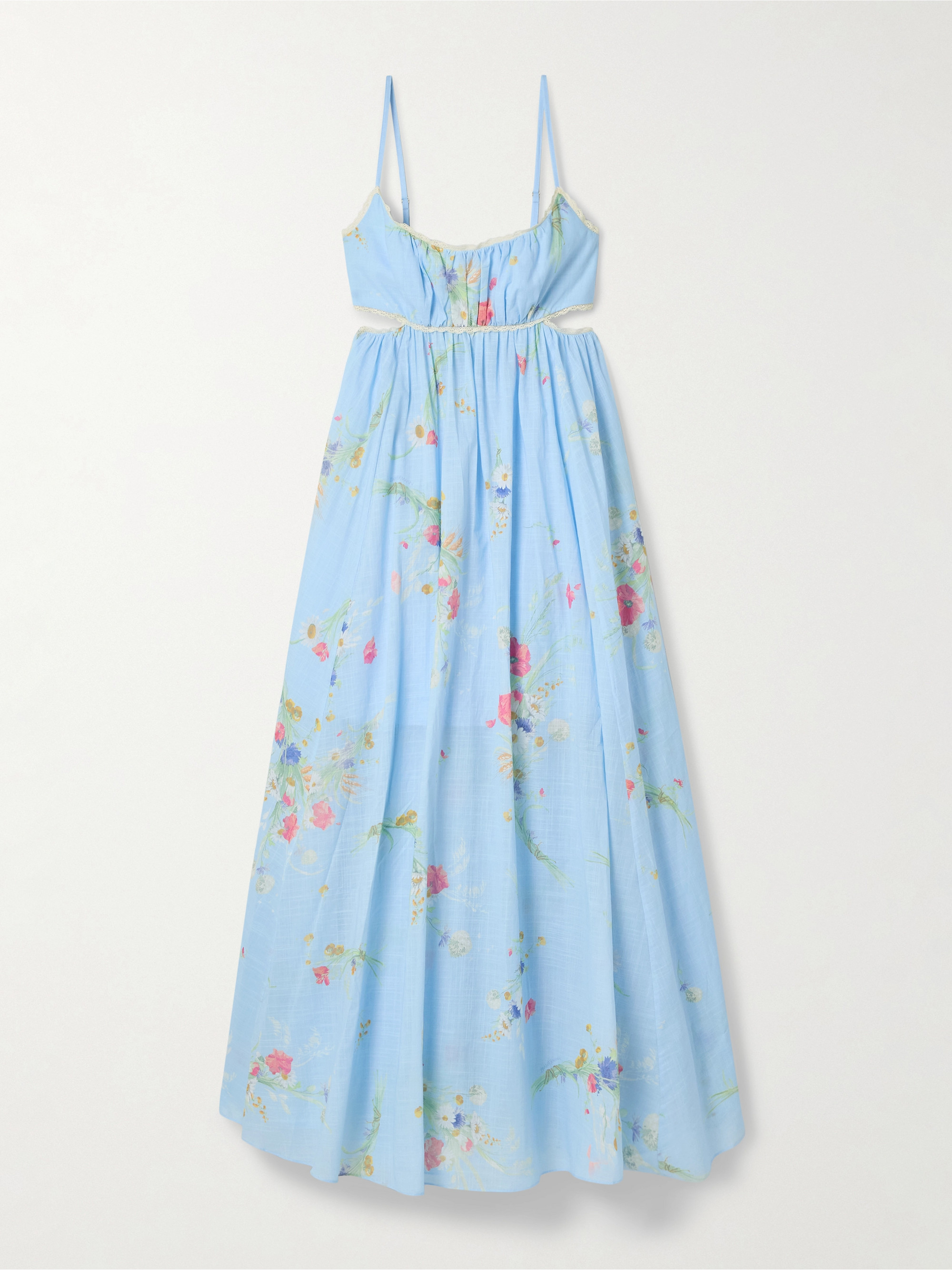 Zimmermann - Lucky Picnic cutout crocheted lace-trimmed printed cotton-voile maxi dress | Plush Zimmermann - Lucky Picnic cutout crocheted lace-trimmed printed cotton-voile maxi dress | Plush