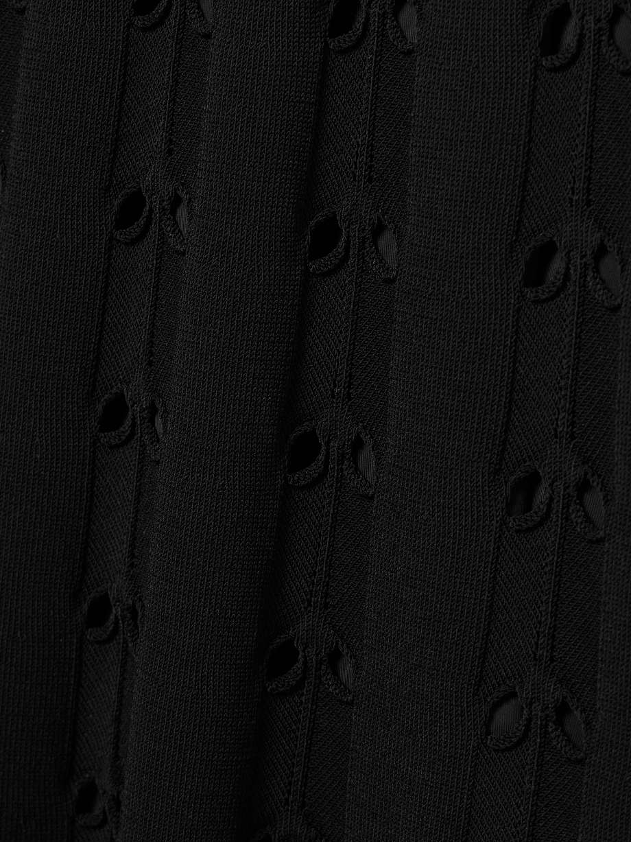 rhiannon pointelle-knit maxi dress