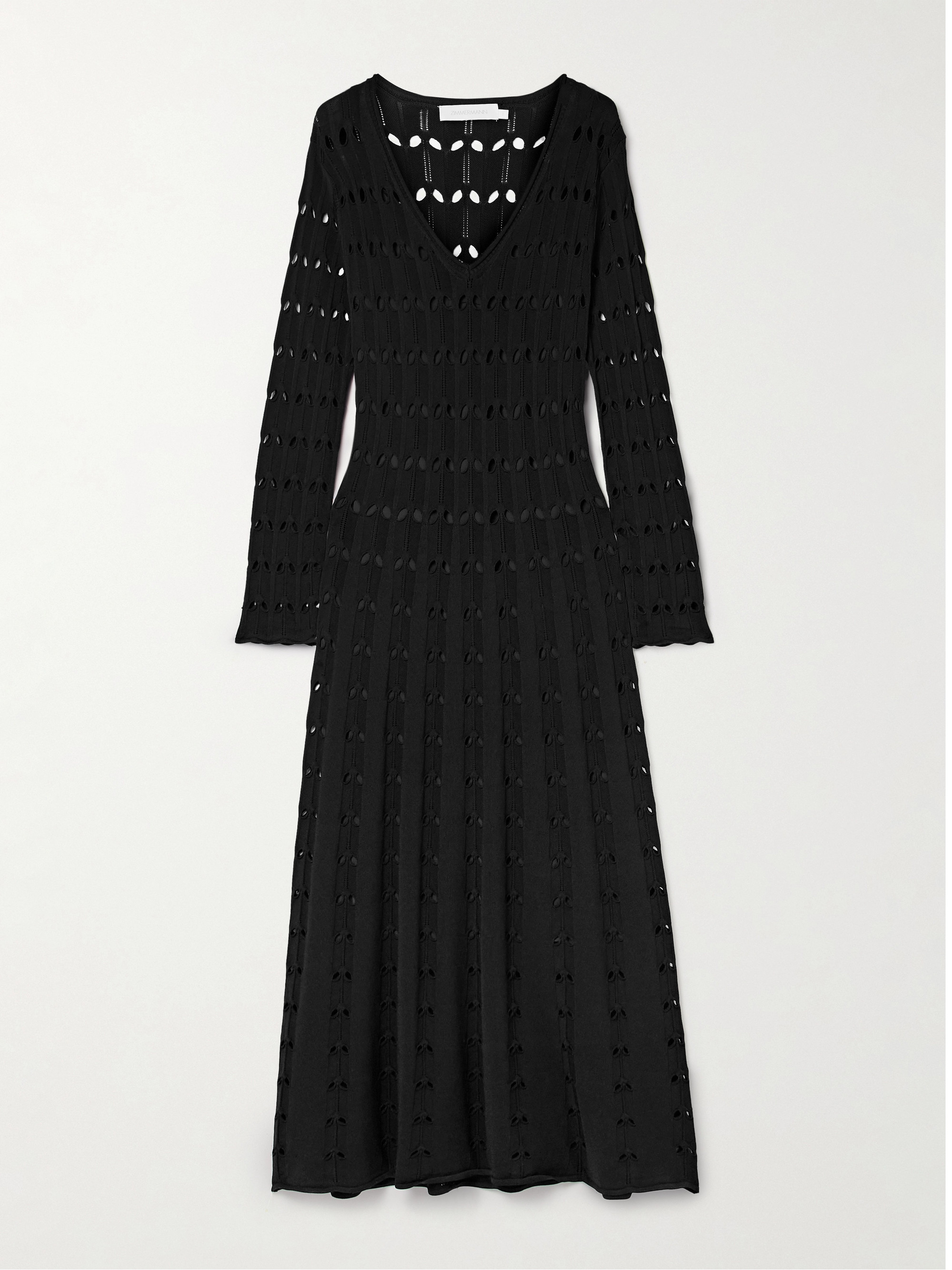 Zimmermann Rhiannon pointelle-knit maxi dress