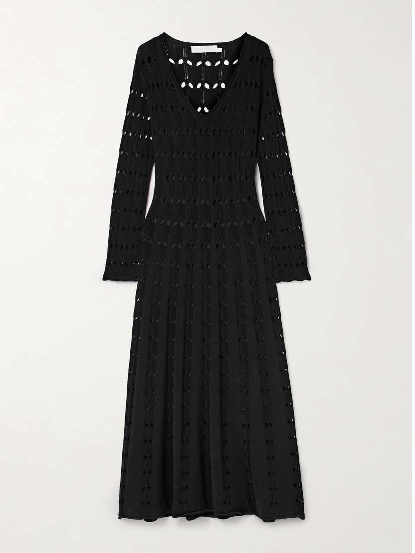 Zimmermann Rhiannon Pointelle-knit Maxi Dress