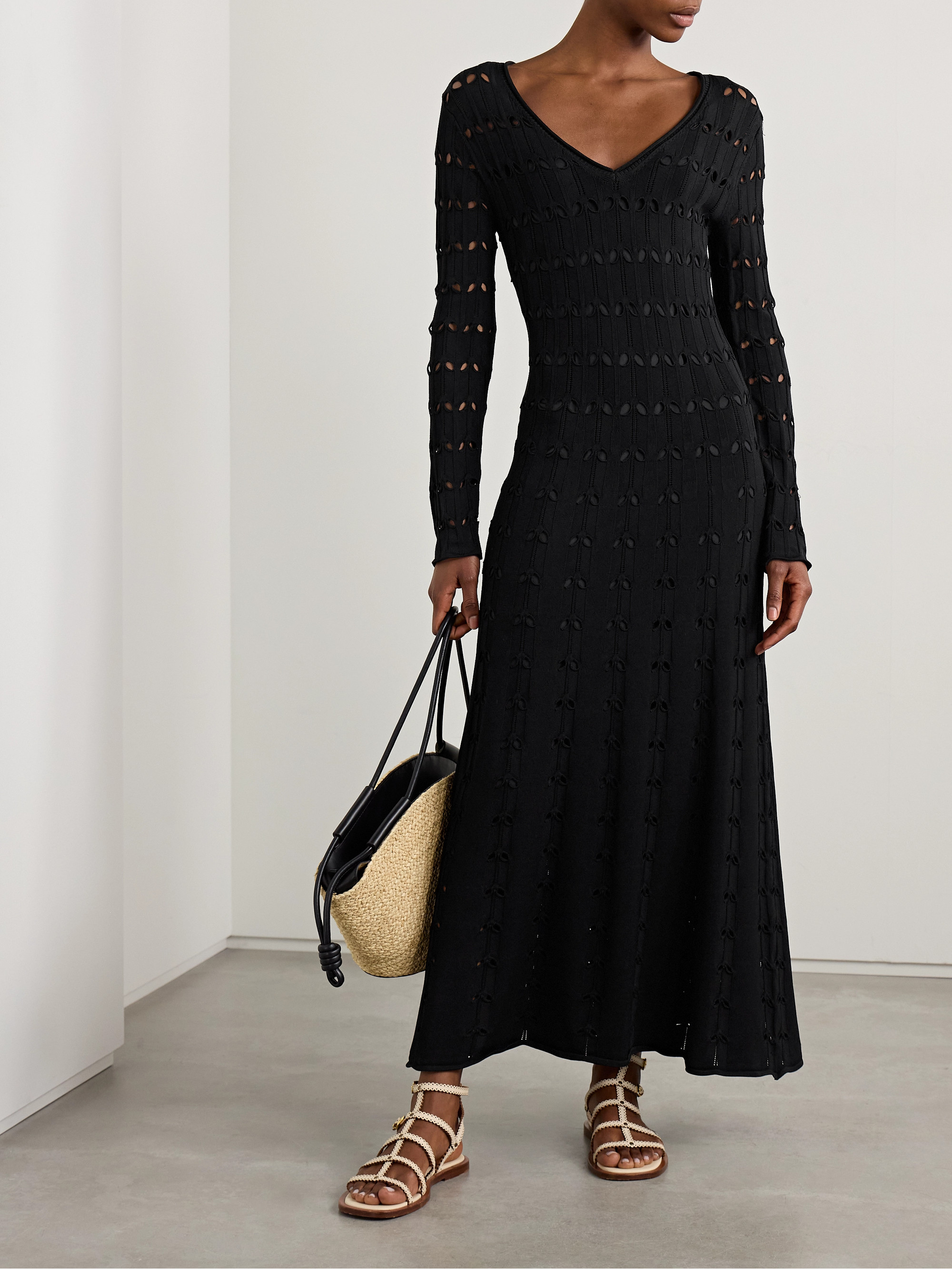 Zimmermann Rhiannon pointelle-knit maxi dress