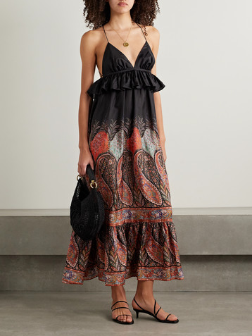 Zimmermann Rhiannon ruffled paisley-print silk midi dress