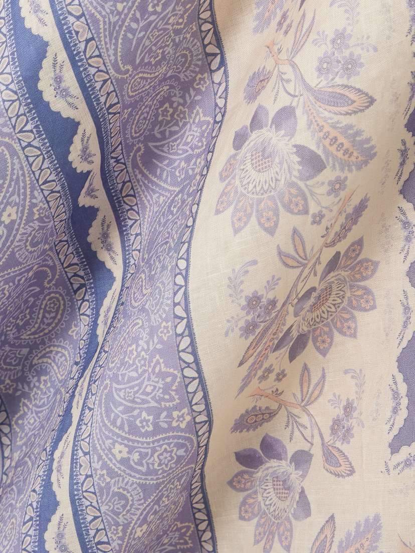 Lucky Bandana-print Linen Maxi Skirt | Image | 3