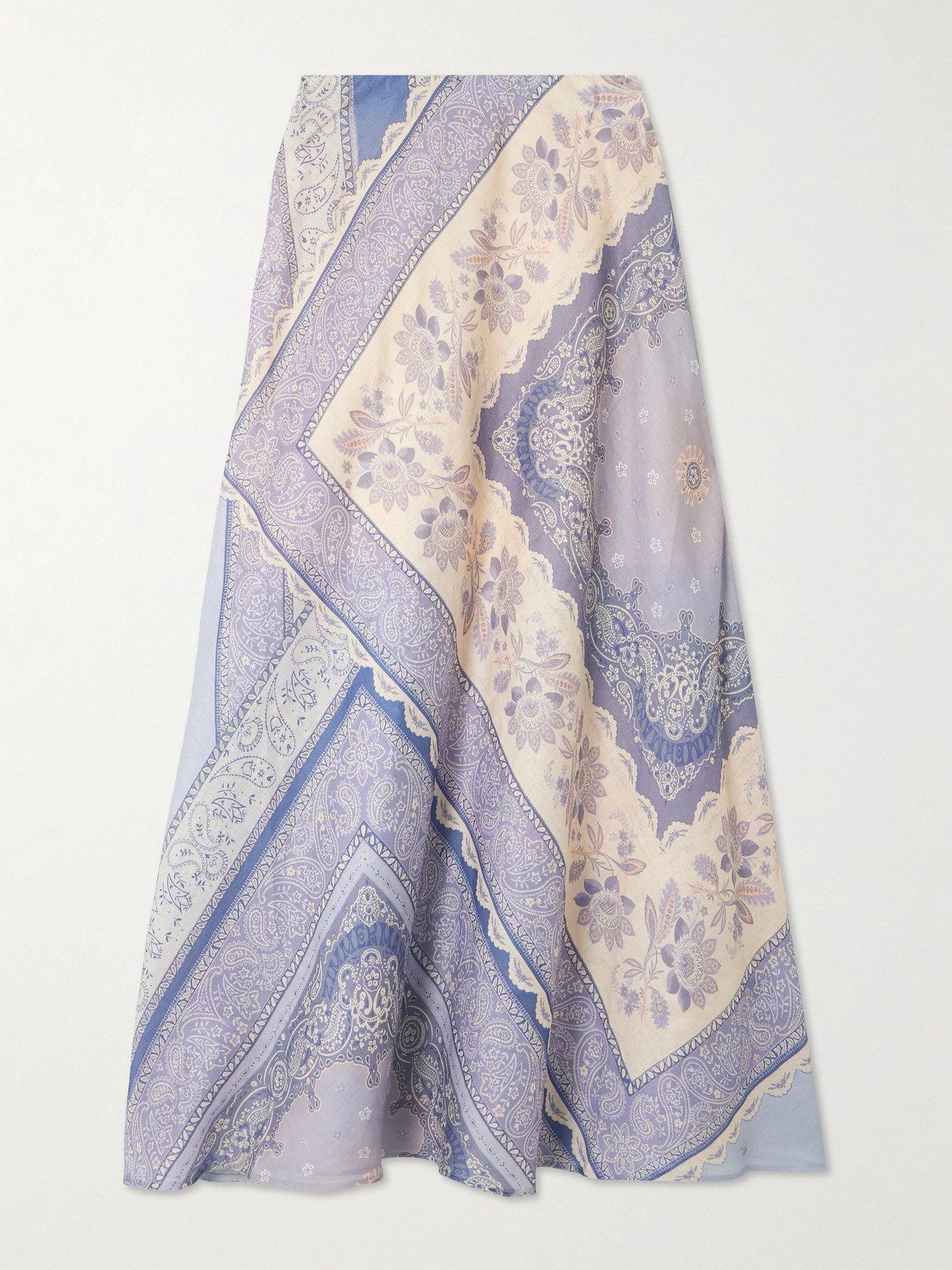 Zimmermann Lucky Bandana-print Linen Maxi Skirt