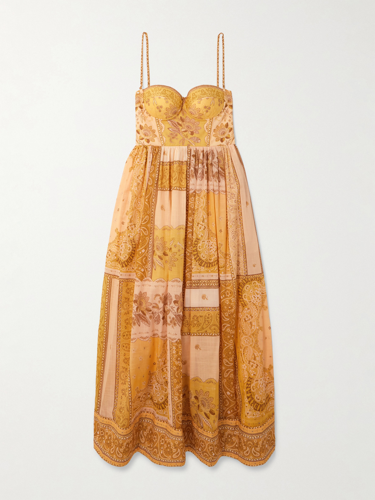 Zimmermann Lucky Bandana-print Cotton-voile Midi Dress