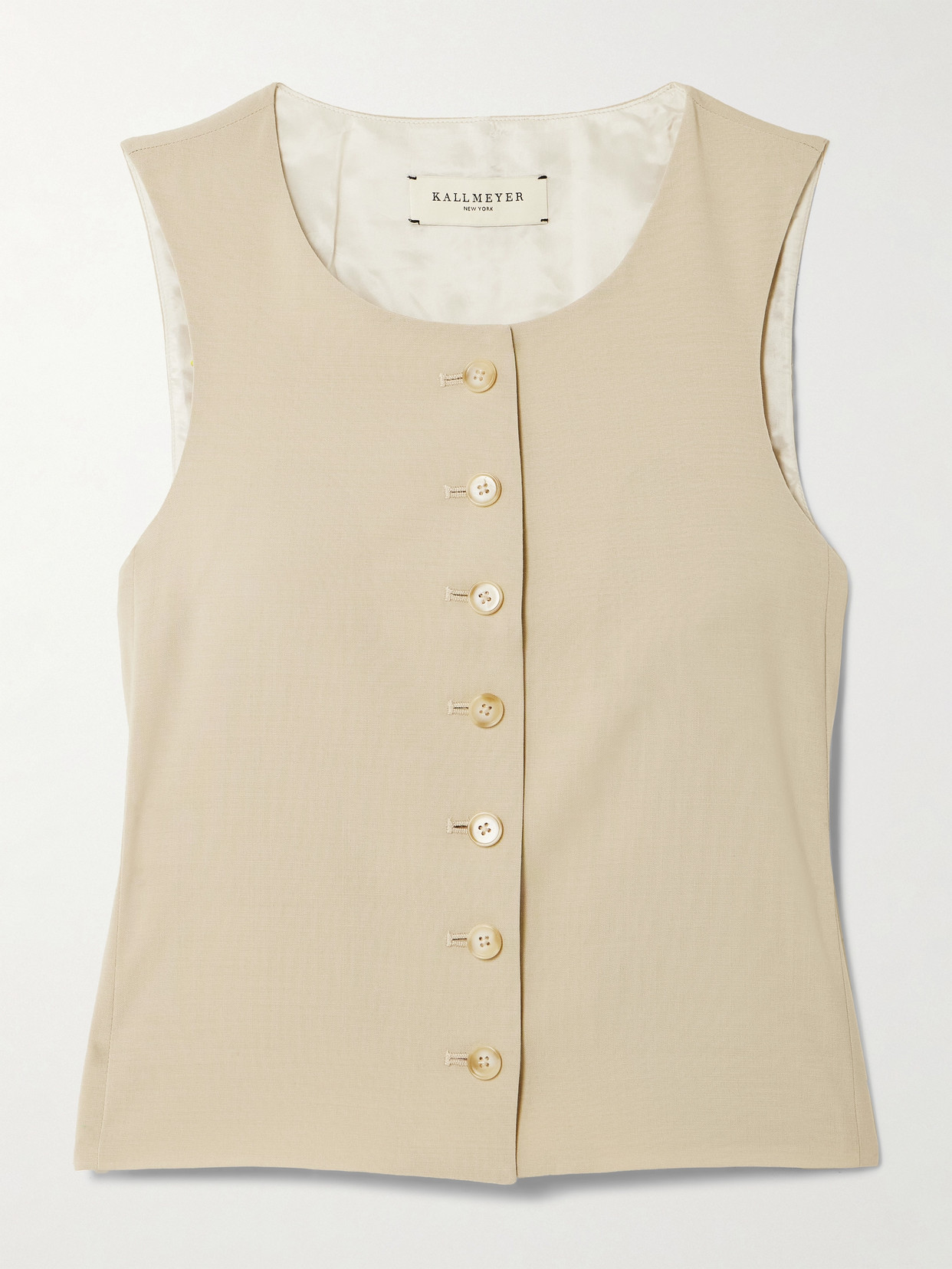 Kallmeyer Emerson Wool-blend Vest In Neutral