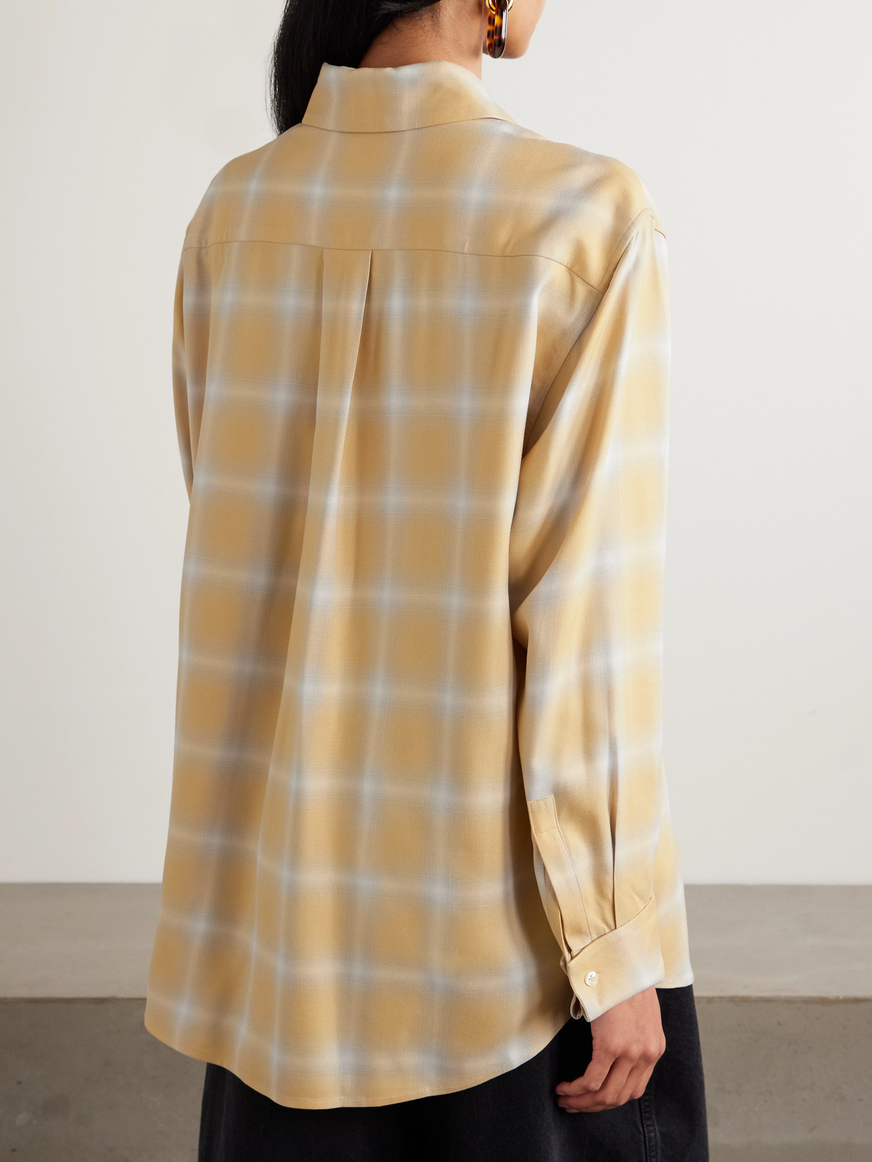 Kallmeyer Chloé Checked Voile Shirt In Gold