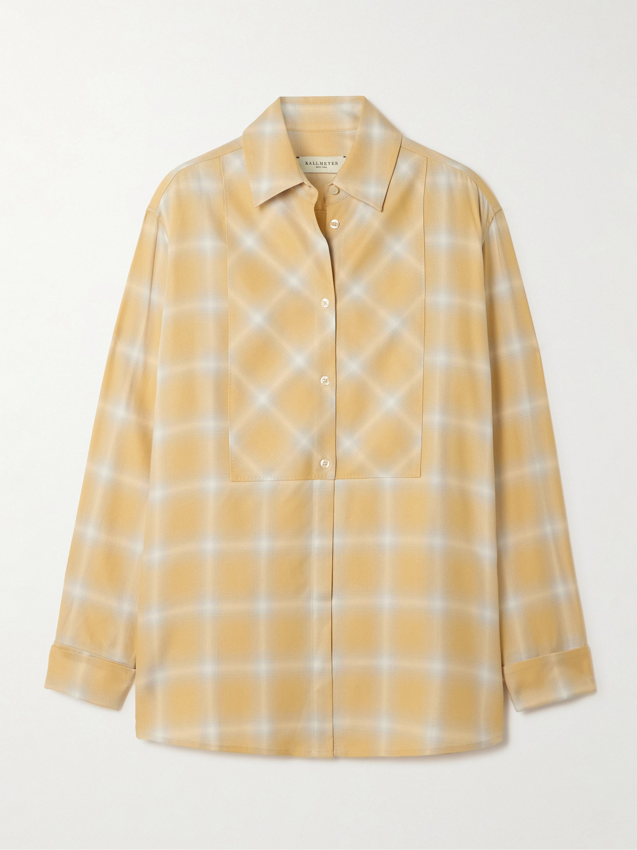 Kallmeyer Chloé Checked Voile Shirt In Yellow