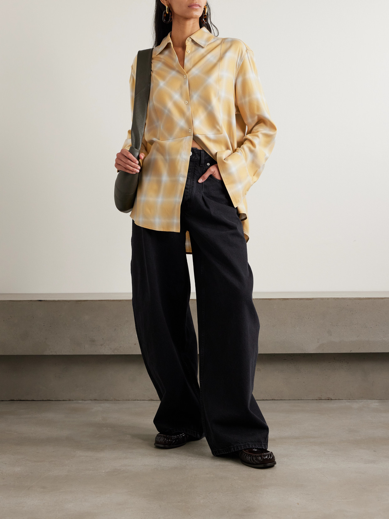 Kallmeyer Chloé Checked Voile Shirt In Gold