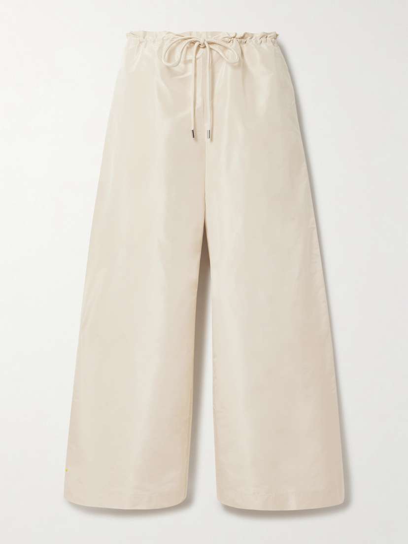 Kallmeyer Wesley Gathered Silk-taffeta Wide-leg Pants