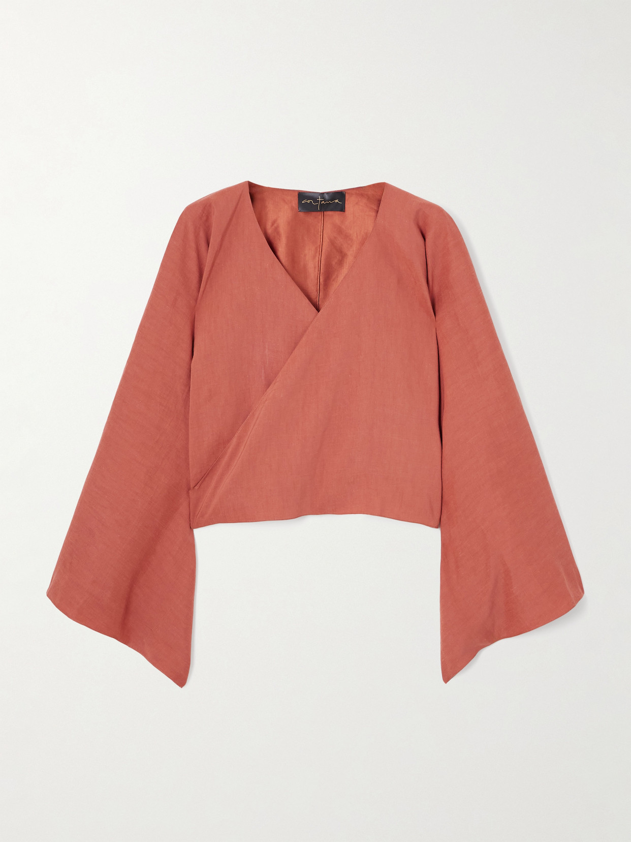 Cortana Glow Voile Wrap Jacket In Red