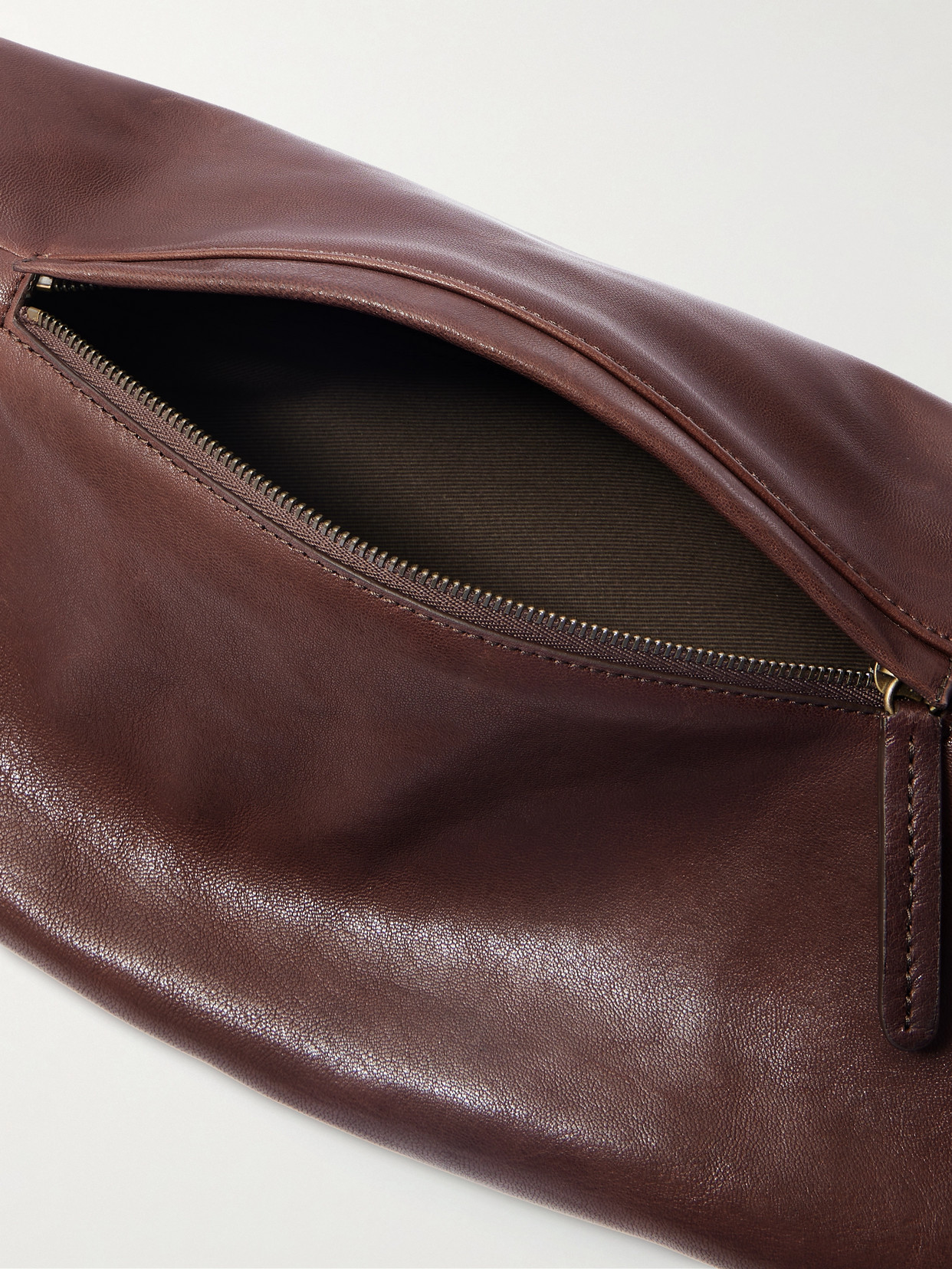 Cortana Jin Small Leather Belt Bag In Brown