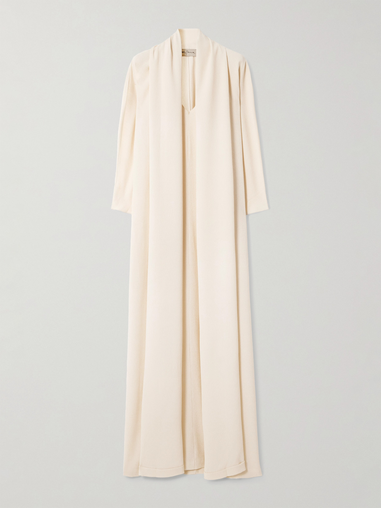 Cortana Niza Cape-effect Stretch-silk Crepon Maxi Dress In White