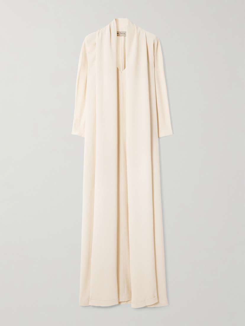 Cortana Niza Cape-effect Stretch-silk Crepon Maxi Dress