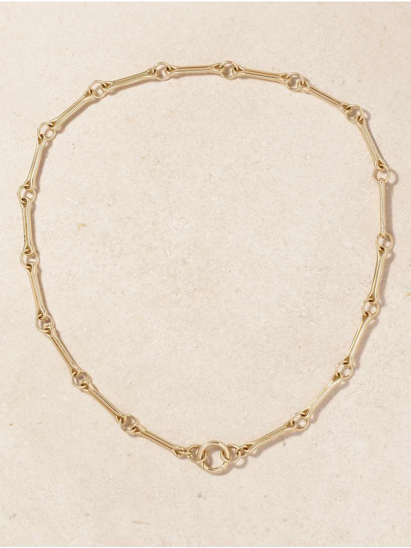 Lucy Delius Show Your Bones 14-karat Gold Necklace